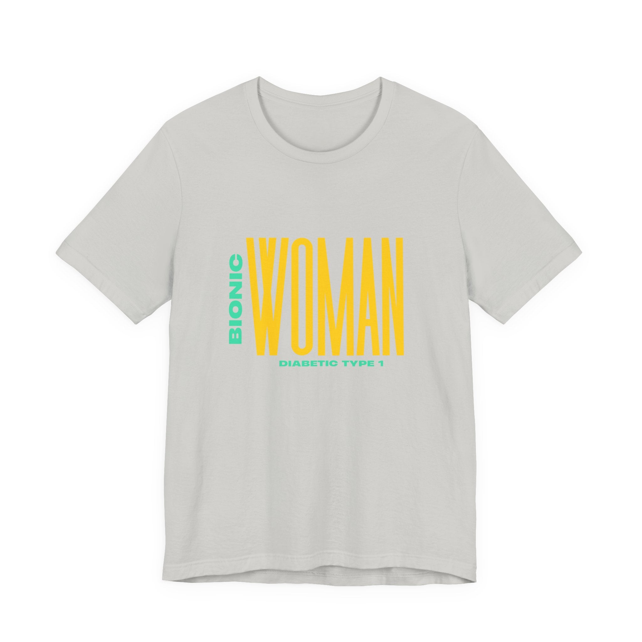 The Diabuddies Store Bionic Woman (Diabetes) - Unisex Tee Bionic Woman (Diabetes) - Unisex Tee: Unleash your inner Bionic strength! This Unisex Tee is a powerful statement of resilience, strength, and modern-day heroism for anyone living with Type 1 Diabe