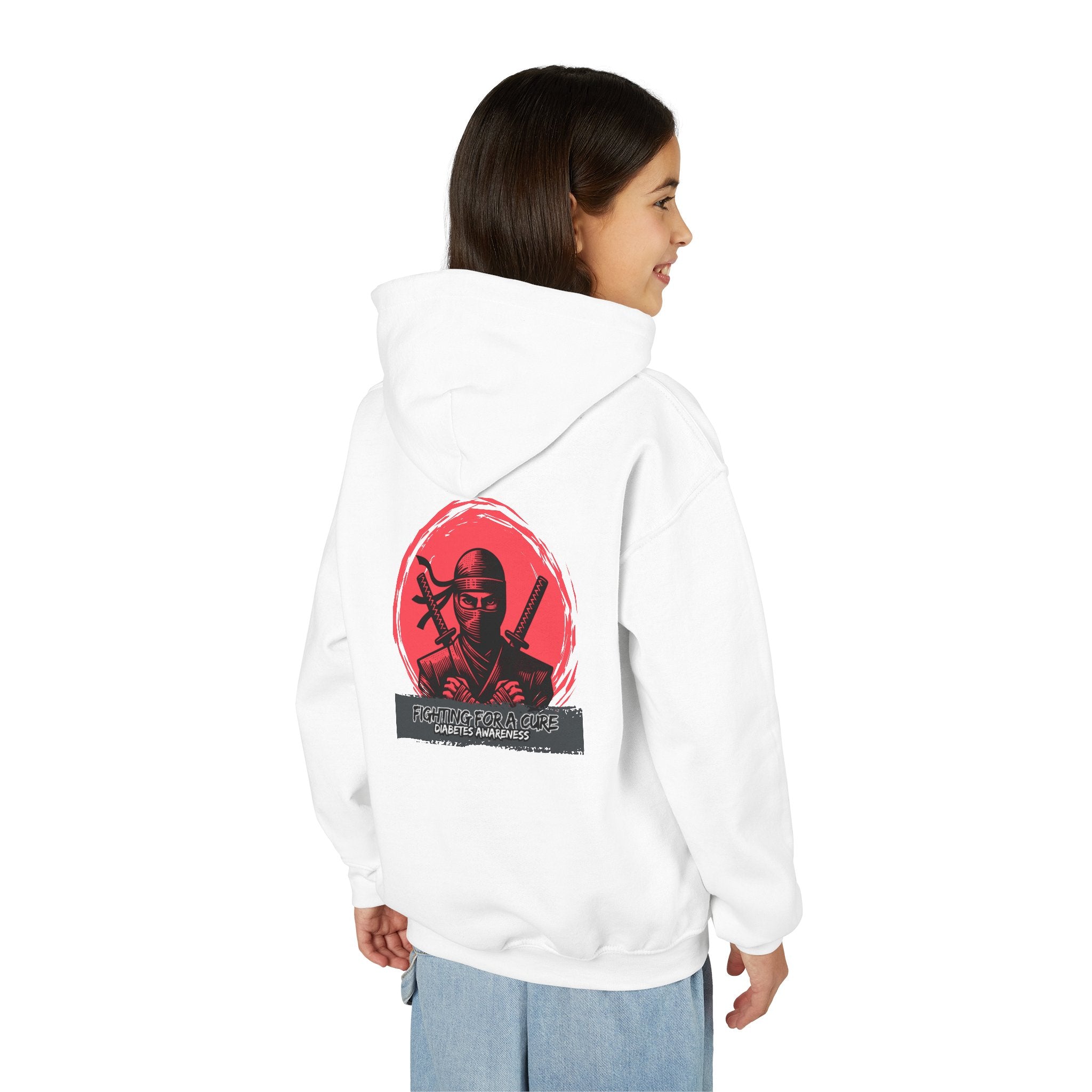 The Diabuddies Store Fighting for a Cure - Youth Hoodie Fighting for a Cure - Youth Hoodie: a youth hoodie for the young warriors of the diabetes community. Soft, comfortable, and a powerful statement of strength. Hoodies Kids clothes Awareness Ribbon,Blu