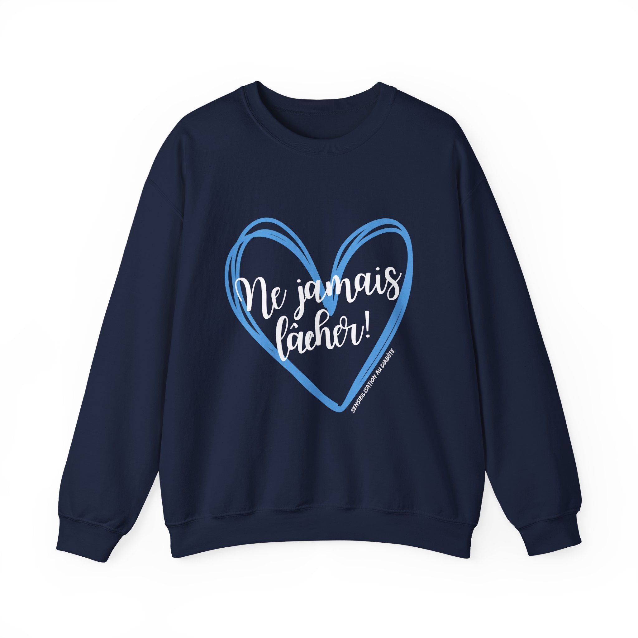 The Diabuddies Store Never Give Up French - Unisex Sweatshirt Never Give Up French - Unisex Sweatshirt: Help bring awareness to diabetes. some battles are fought within, and this sweatshirt is a testament to your strength. Sweatshirts Sweatshirt Casual Ou