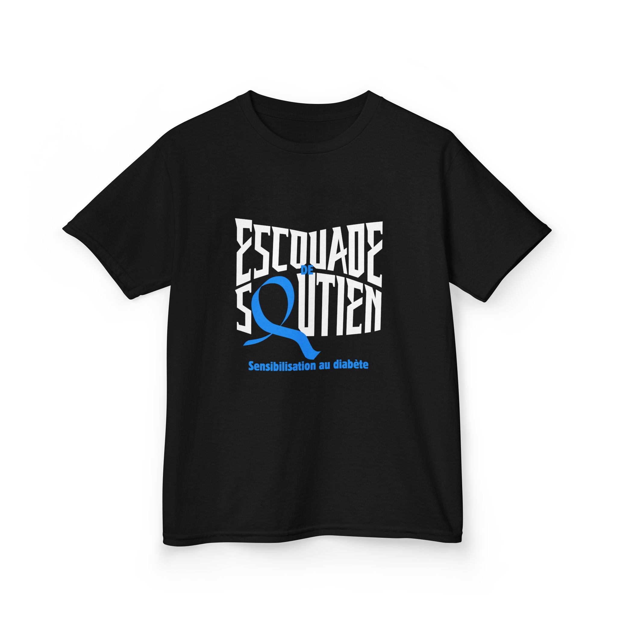 The Diabuddies Store Diabetes Support Squad (French) - Kids Tee Diabetes Support Squad (French) - Kids Tee: Unite against diabetes with the Diabetes Support Squad Kids' French Tee! This super-soft t-shirt is perfect for little heroes showing their support