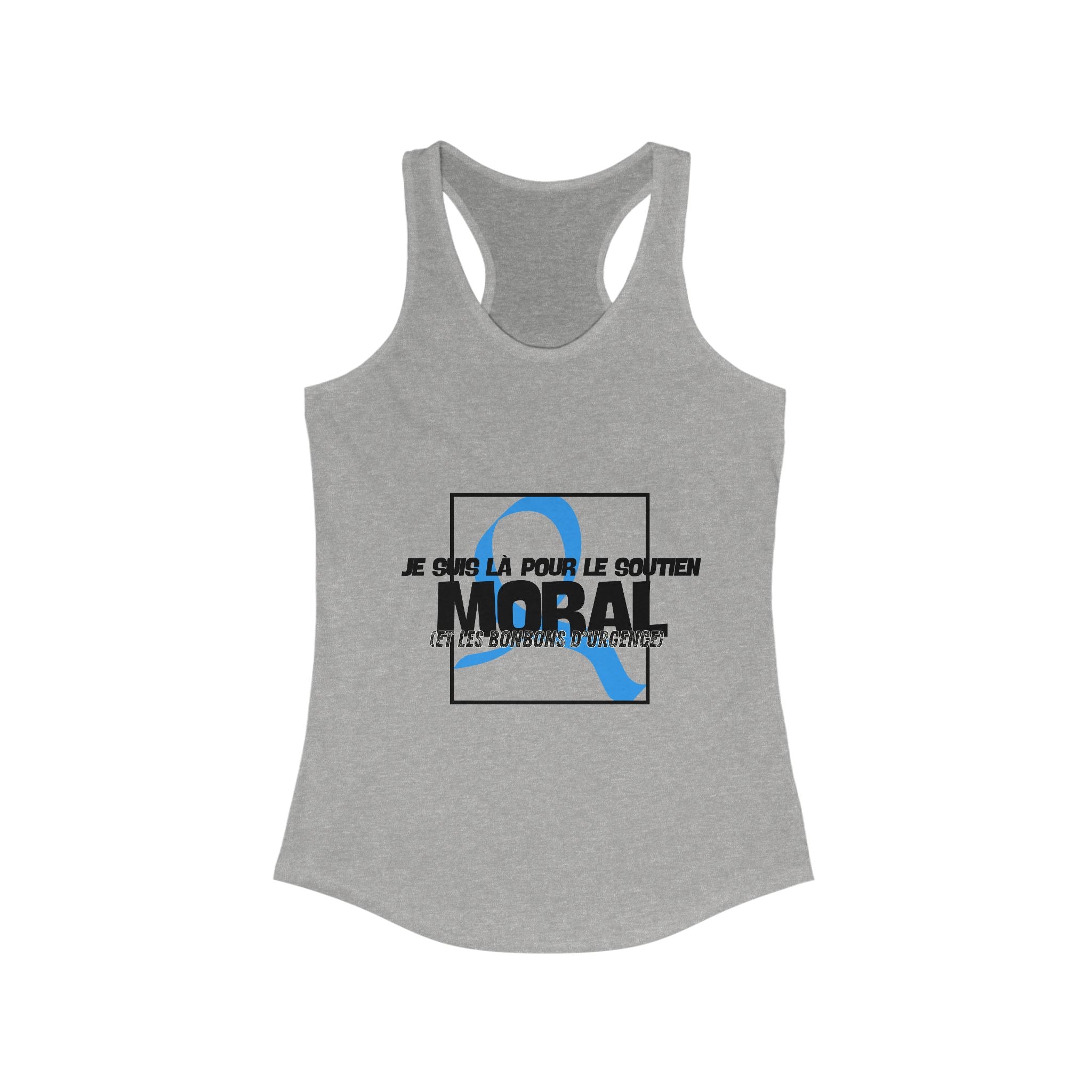 The Diabuddies Store Moral Support and Emergency Candy (French) - Racerback Tank Moral Support and Emergency Candy (French) - Racerback Tank: Being a friend to someone with diabetes means being ready for anything – from offering a listening ear to, well,