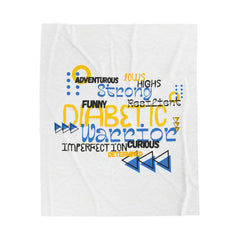The Diabuddies Store Inspirational Words - Velveteen Plush Blanket Inspirational Words - Velveteen Plush Blanket: Wrap yourself in warmth and wisdom with our Diabetes Inspirational Words Velveteen Plush Blanket. Crafted from sumptuously soft velveteen plu