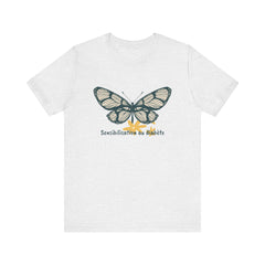 Green Butterfly & Flowers (French) Unisex Tee The Diabuddies Store T-Shirts $22.38