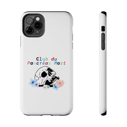 Skull & Flowers, Dead Pancreas Club (French) - Phone Cases The Diabuddies Store Mobile Phone Cases $18.23
