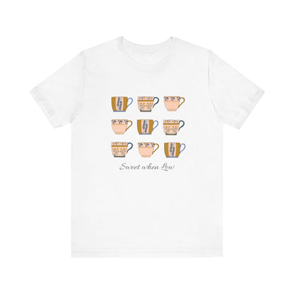 The Diabuddies Store Diabetes Awareness, Sweet when Low - Unisex Tee Diabetes Awareness, Sweet when Low - Unisex Tee: Why not add sugar when low? This "Sweet When Low" tee gets it. For those who know the unique craving for something sweet during a blood s