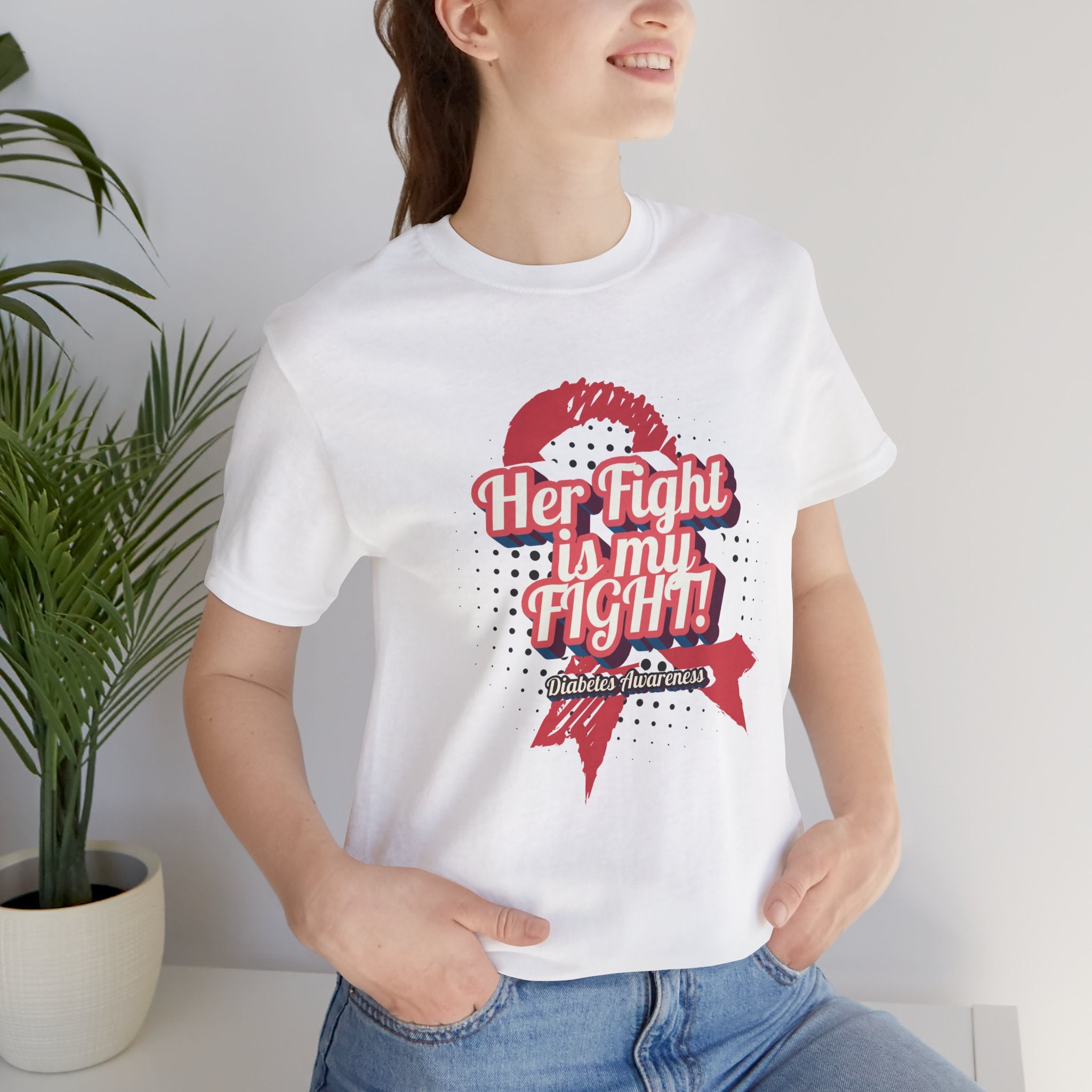 Her Fight is my Fight! (Pink) - Unisex Tee The Diabuddies Store T-Shirts $30.27