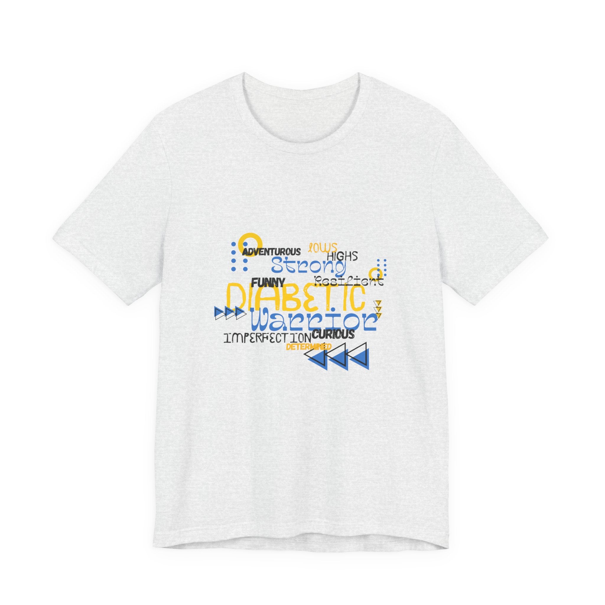 The Diabuddies Store Uplifted & Unleashed - Unisex Tee Uplifted & Unleashed - Unisex Tee: Embrace your strength, defy the odds. The "Uplifted & Unleashed" tee is more than just a shirt; it's a vibrant testament to the diabetic warrior within. Adorned with