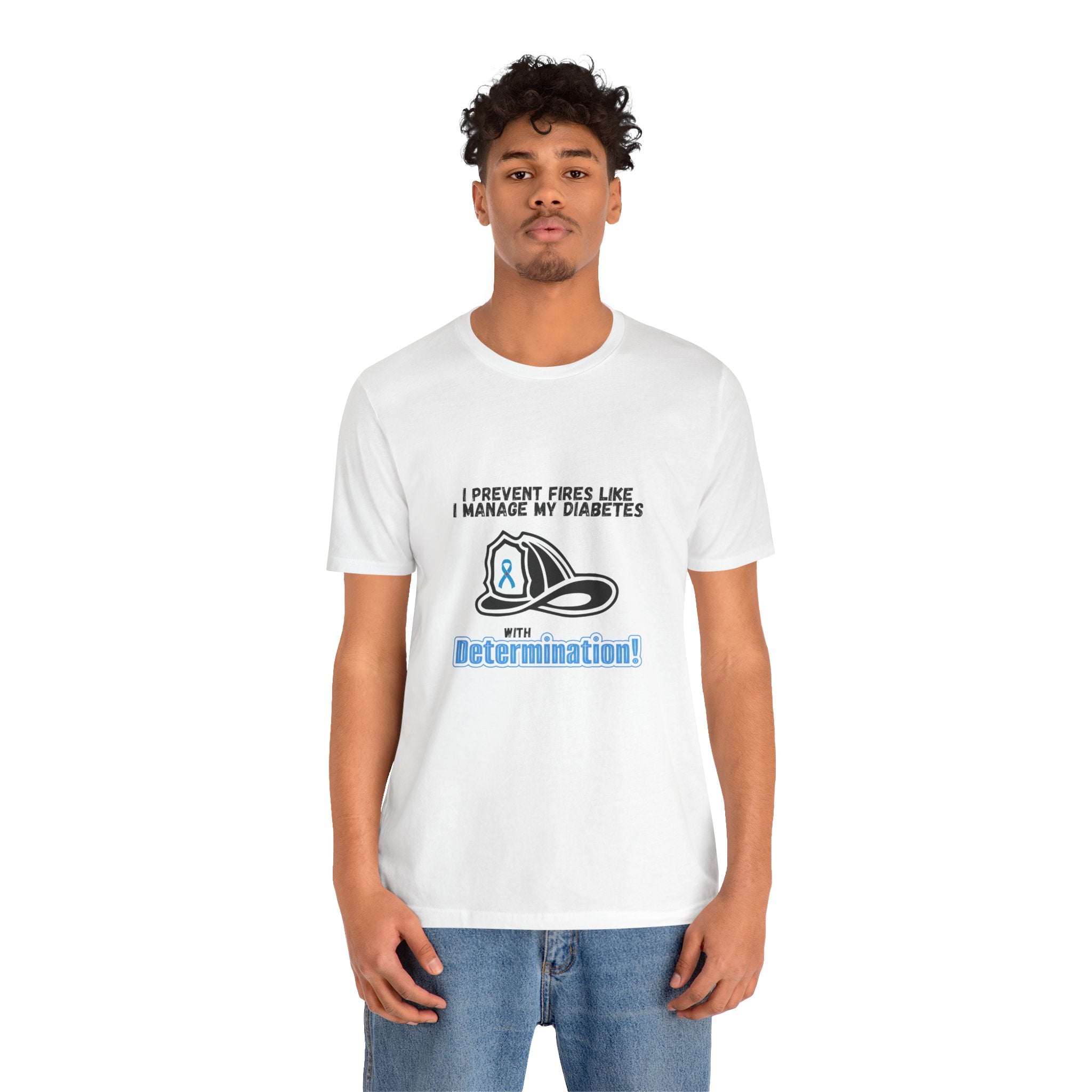 The Diabuddies Store Diabetes & Fire Prevention - Unisex Tee Diabetes & Fire Prevention - Unisex Tee: For the unsung heroes who dedicate their lives to keeping communities safe, while diligently managing their own health. Our Unisex Tee is designed specif