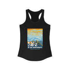 The Diabuddies Store Life is an Adventure, Mountains - Racerback Tank Life is an Adventure, Mountains - Racerback Tank: Embrace the call of the wild with our Tank. This Tank is for anyone who finds their soul in the great outdoors, from mountain peaks to