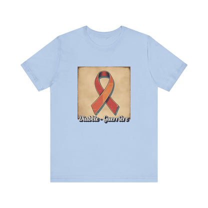 Diabetes Warrior, Retro Style (French/Guerrière) Unisex Tee The Diabuddies Store T-Shirts $22.50