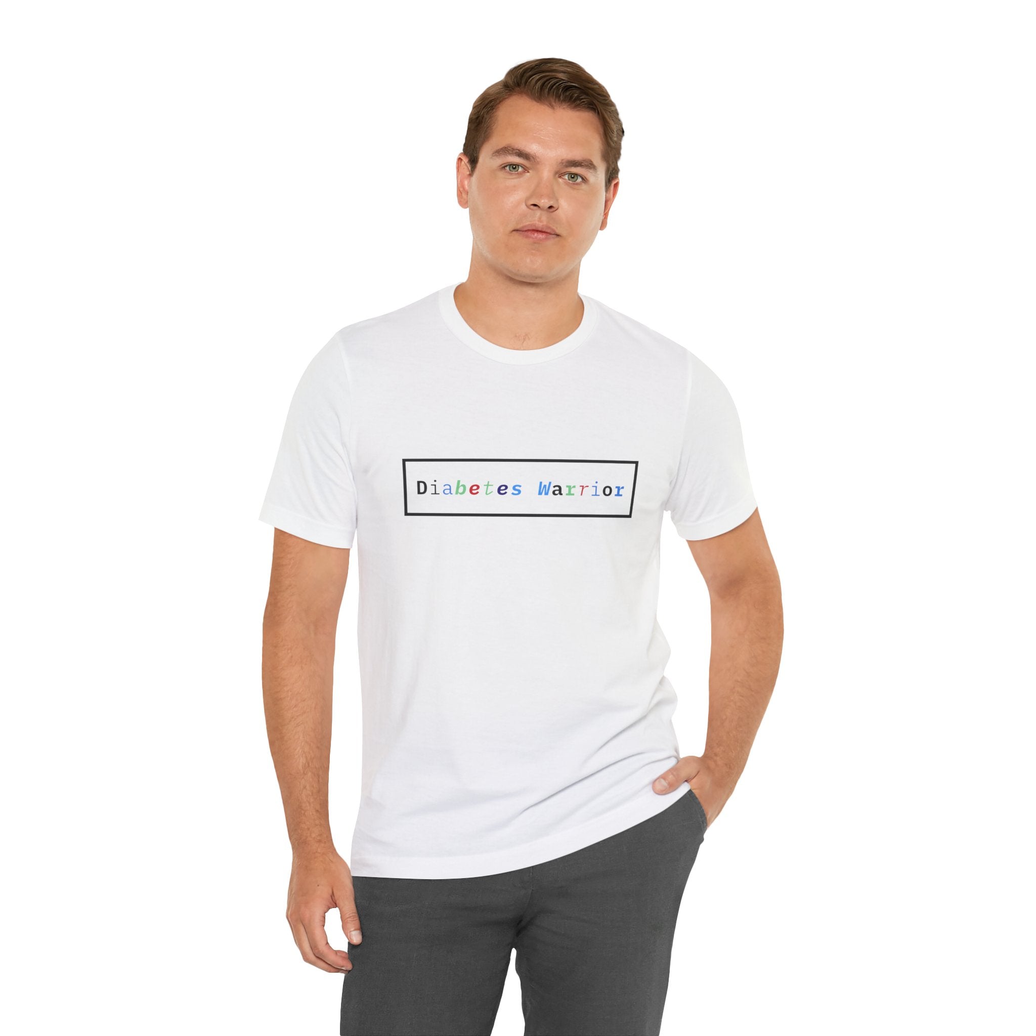 The Diabuddies Store Colorful Diabetes Warrior - Unisex Tee Colorful Diabetes Warrior - Unisex Tee: Offers a comfortable and stylish option for those who appreciate unique designs and supporting Diabetes Awareness. T-Shirts $24.25
