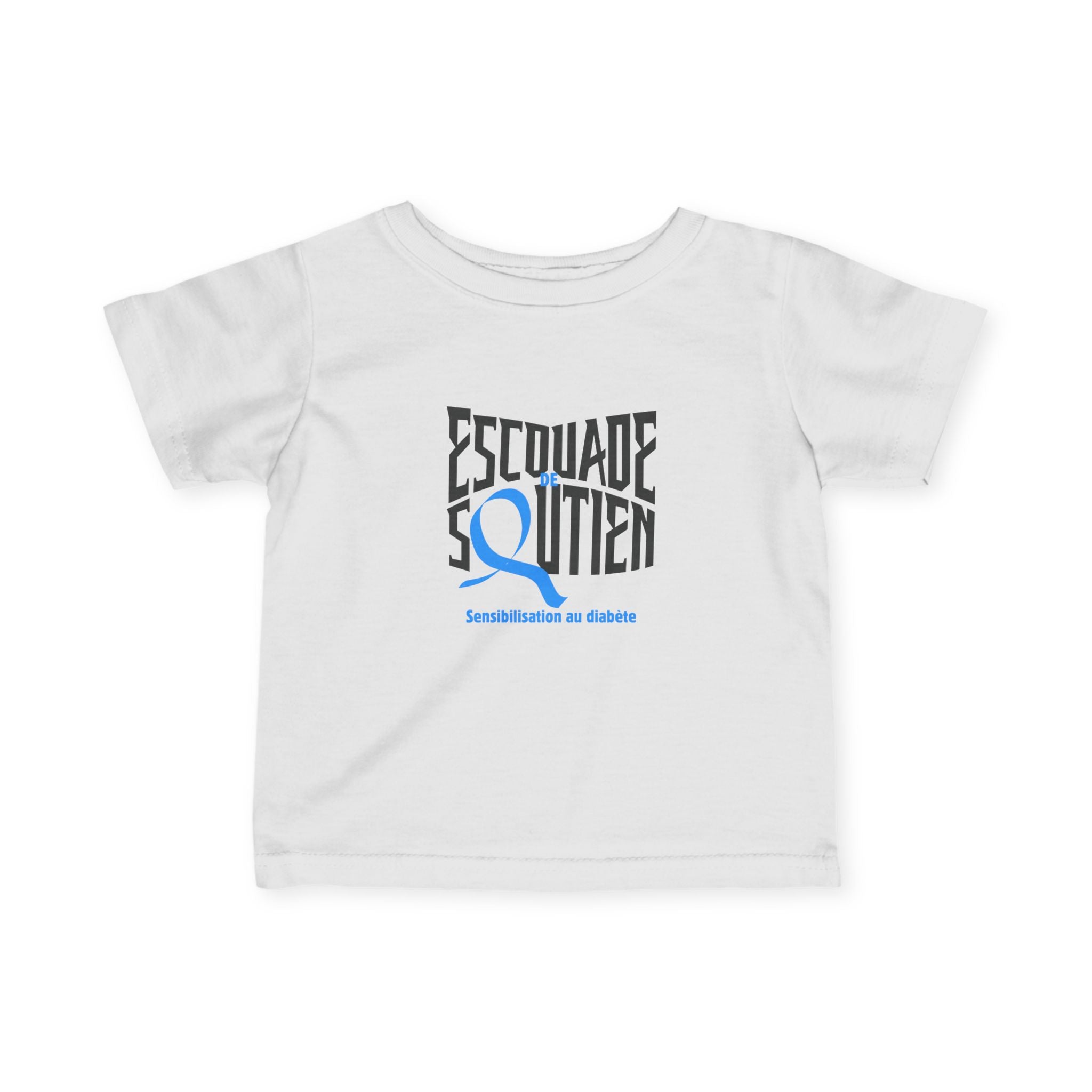 The Diabuddies Store Support Squad (French) - Infant Tee Support Squad (French) - Infant Tee: Show your love for the entire family with the "Support Squad" French Infant Tee! Whether they're supporting a sibling, a parent, or a friend, this tee is a heart