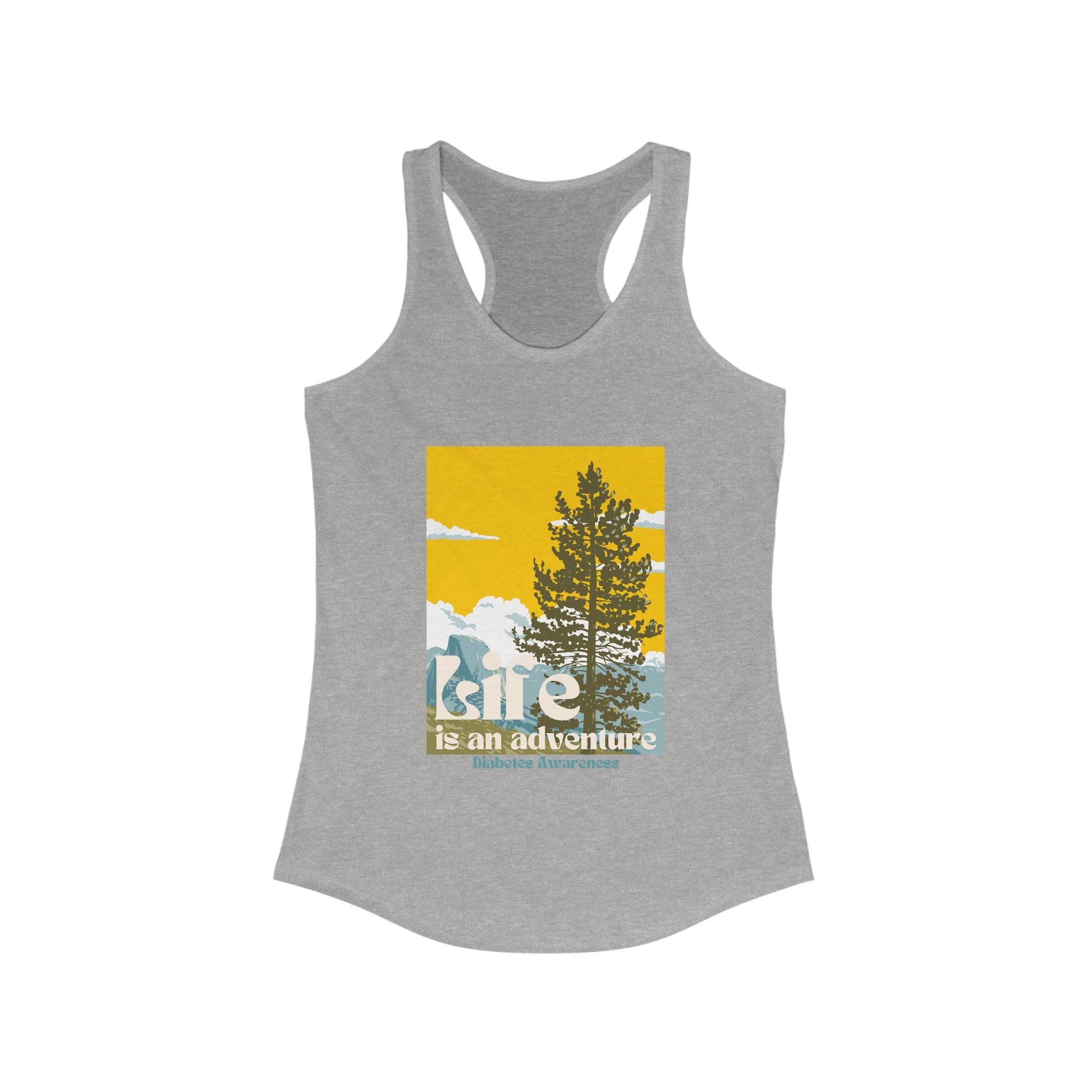 The Diabuddies Store Life is an Adventure, Nature - Racerback Tank Life is an Adventure, Nature - Racerback Tank: Embrace the call of the wild with our "Life is an adventure" Tank. This Tank is for anyone who finds their soul in the great outdoors, from m