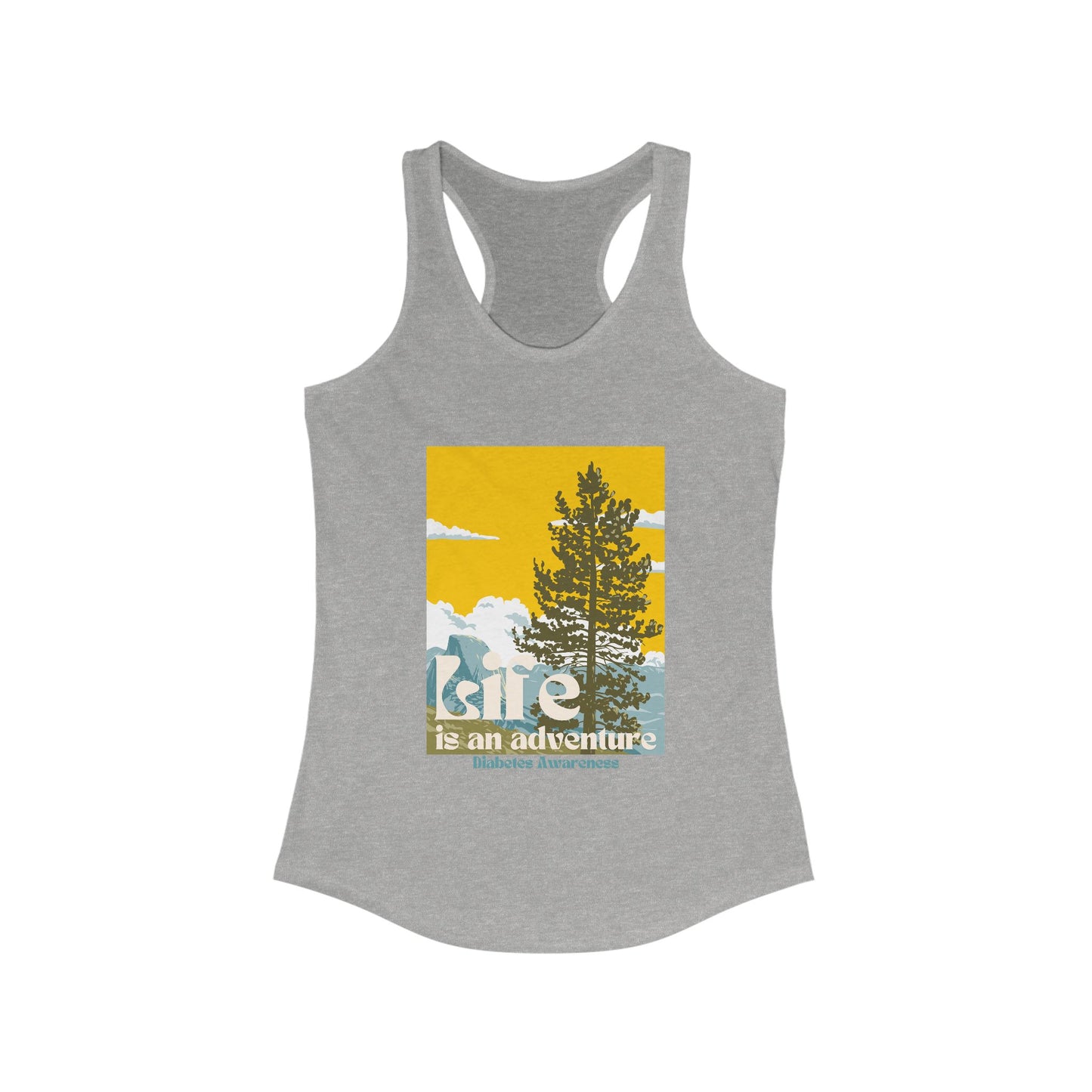 The Diabuddies Store Life is an Adventure, Nature - Racerback Tank Life is an Adventure, Nature - Racerback Tank: Embrace the call of the wild with our "Life is an adventure" Tank. This Tank is for anyone who finds their soul in the great outdoors, from m