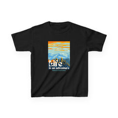 The Diabuddies Store Life is an Adventure, Mountains - Kids Tee Life is an Adventure, Mountains - Kids Tee: Inspire your little explorer with our "Life is an Adventure, Mountains" Kids Tee! This super soft and comfortable t-shirt is perfect for young adve