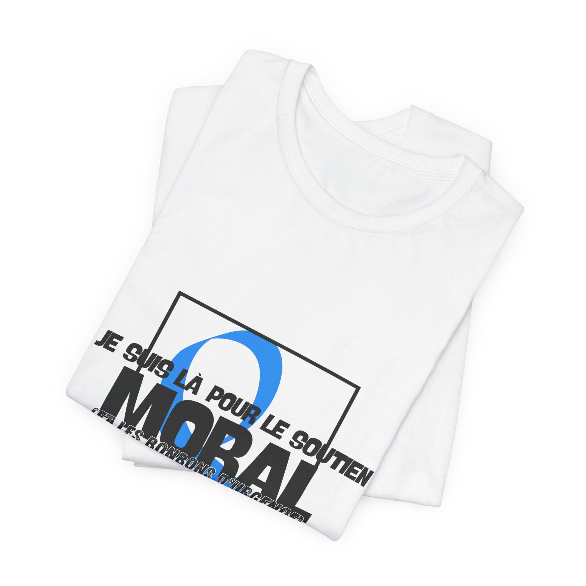 The Diabuddies Store Moral Support and Emergency Candy (French) - Unisex Tee Moral Support and Emergency Candy (French) - Unisex Tee: Being a friend to someone with diabetes means being ready for anything – from offering a listening ear to, well, having s