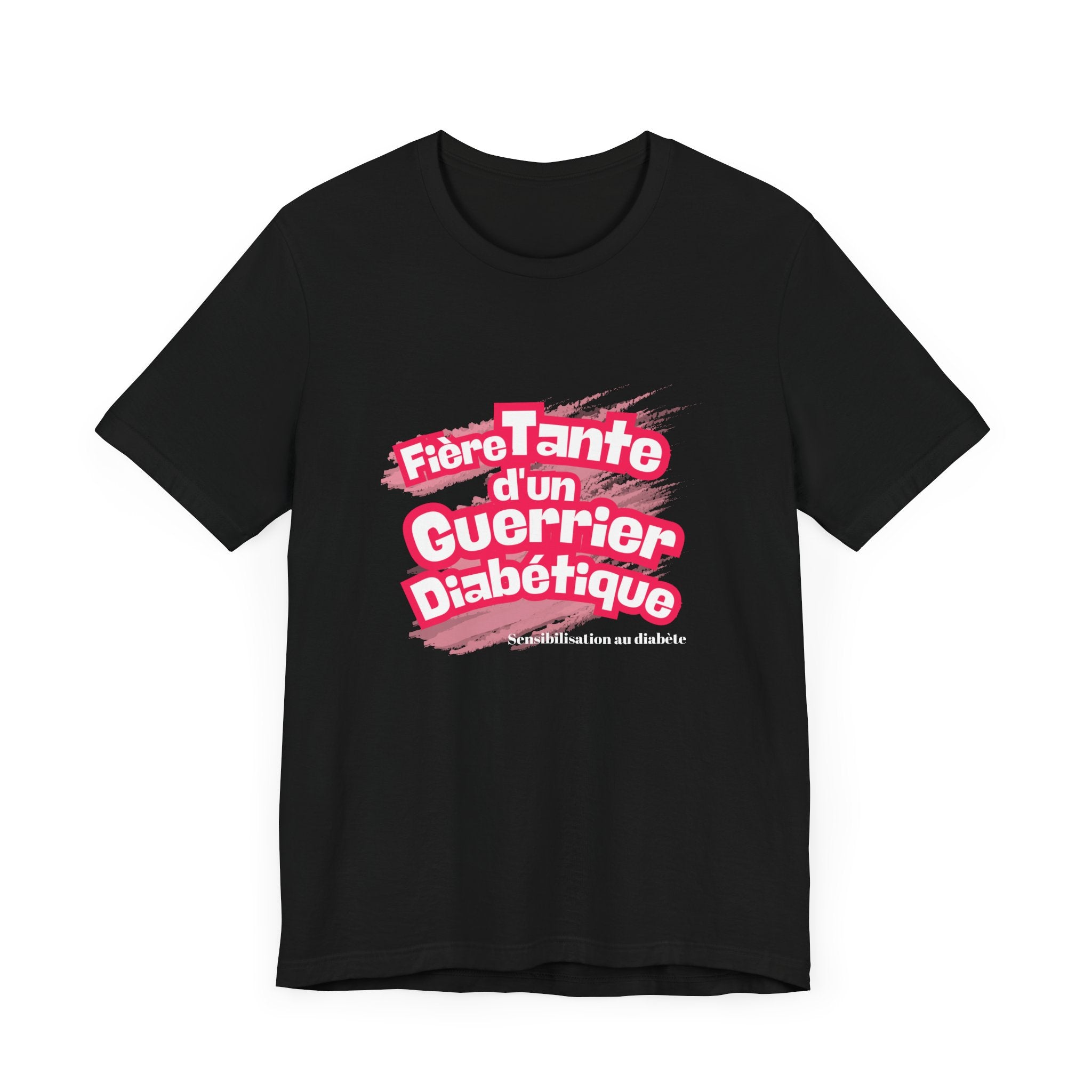 Proud Aunt of Diabetic Warrior (French/Nephew) - Unisex Tee The Diabuddies Store T-Shirts $22.50
