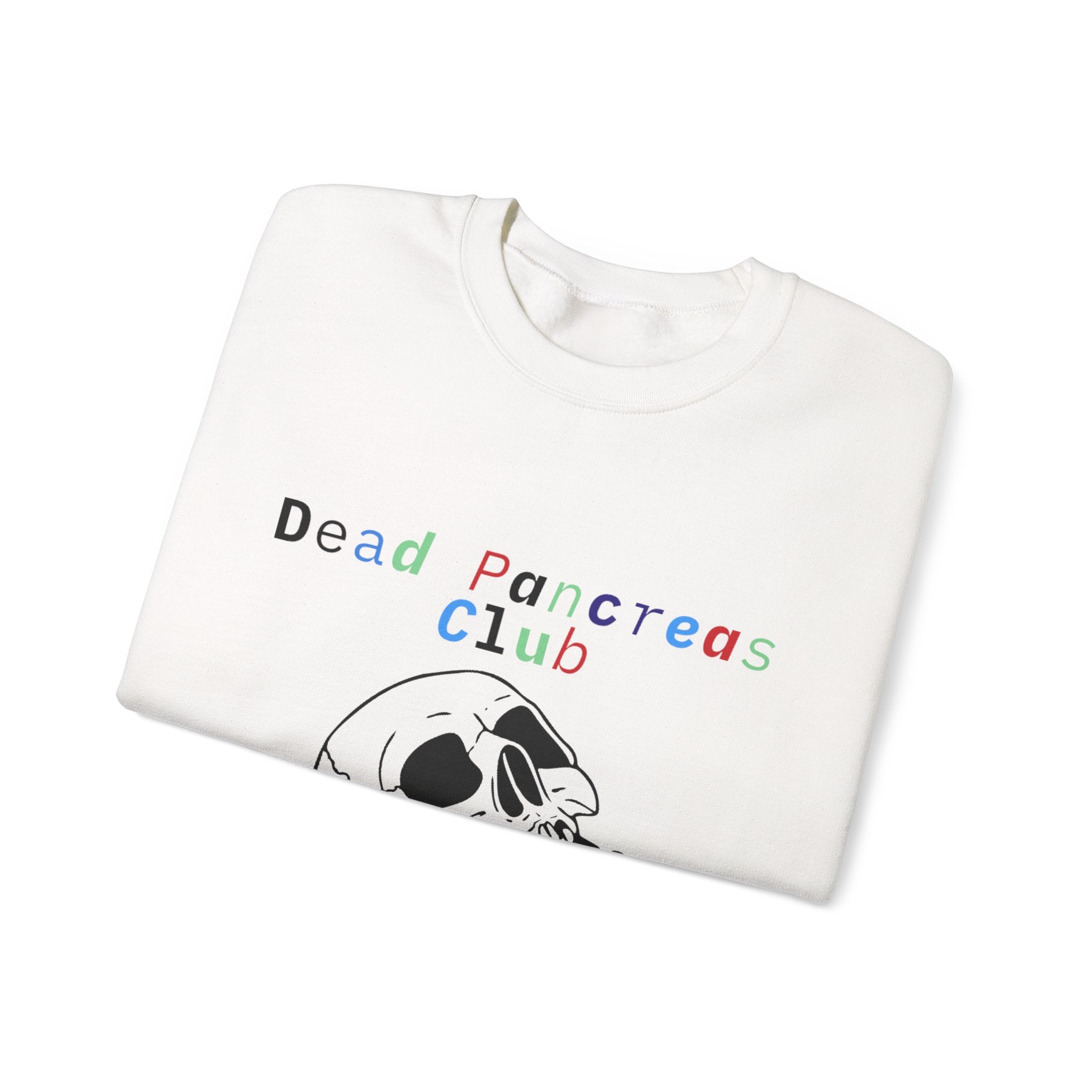Skull & Flowers, Dead Pancreas Club - Unisex Sweatshirt The Diabuddies Store Sweatshirts $35.70