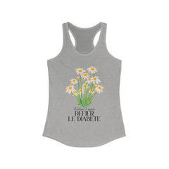 The Diabuddies Store Cultivating Hope, Defying Diabetes (French) - Racerback Tank Cultivating Hope, Defying Diabetes (French) - Racerback Tank: Wear your message of strength! Our "Cultiver l'espoir, Défier le diabète" Unisex Tee is more than just a comfor