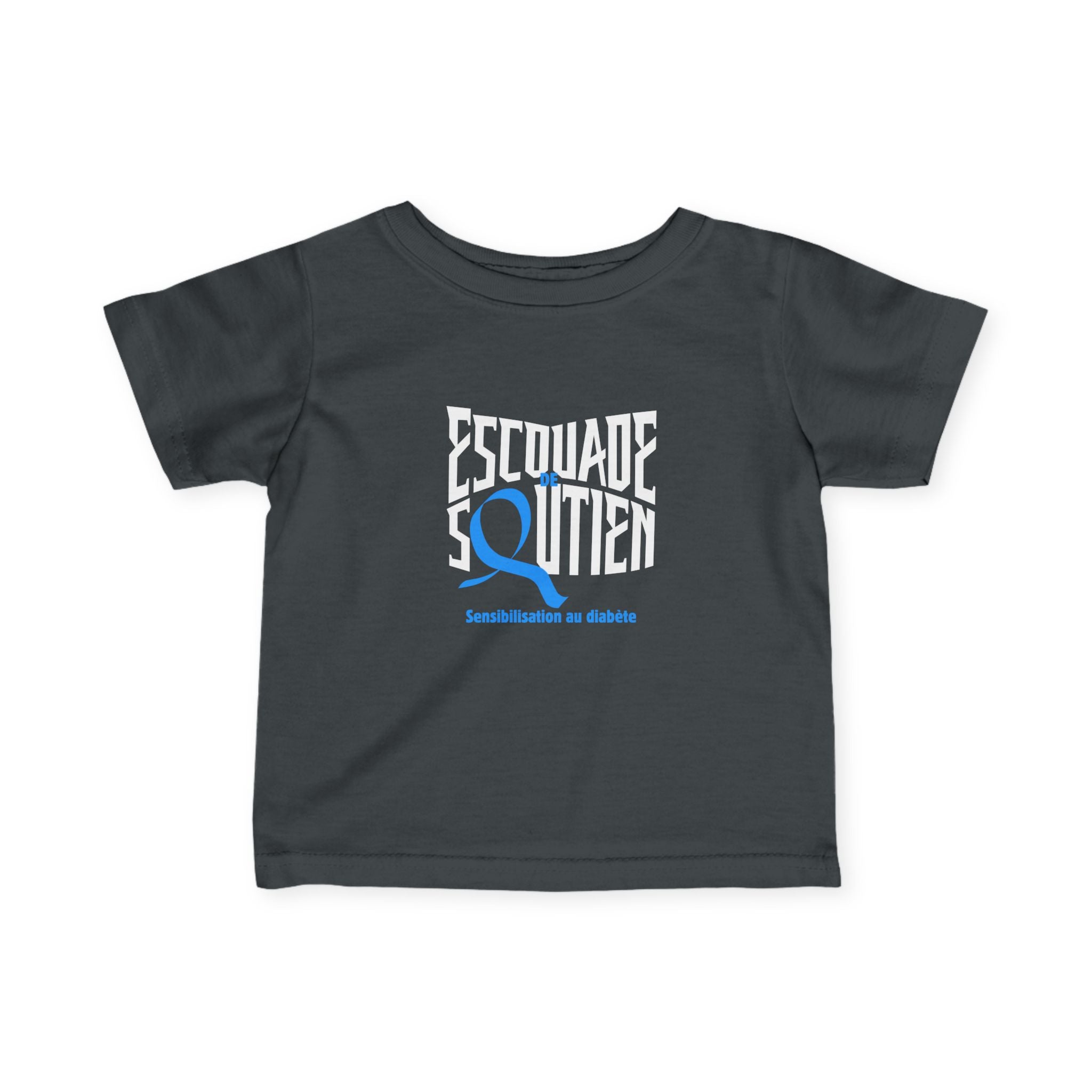 The Diabuddies Store Support Squad (French) - Infant Tee Support Squad (French) - Infant Tee: Show your love for the entire family with the "Support Squad" French Infant Tee! Whether they're supporting a sibling, a parent, or a friend, this tee is a heart