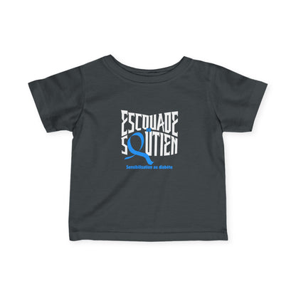 The Diabuddies Store Support Squad (French) - Infant Tee Support Squad (French) - Infant Tee: Show your love for the entire family with the "Support Squad" French Infant Tee! Whether they're supporting a sibling, a parent, or a friend, this tee is a heart
