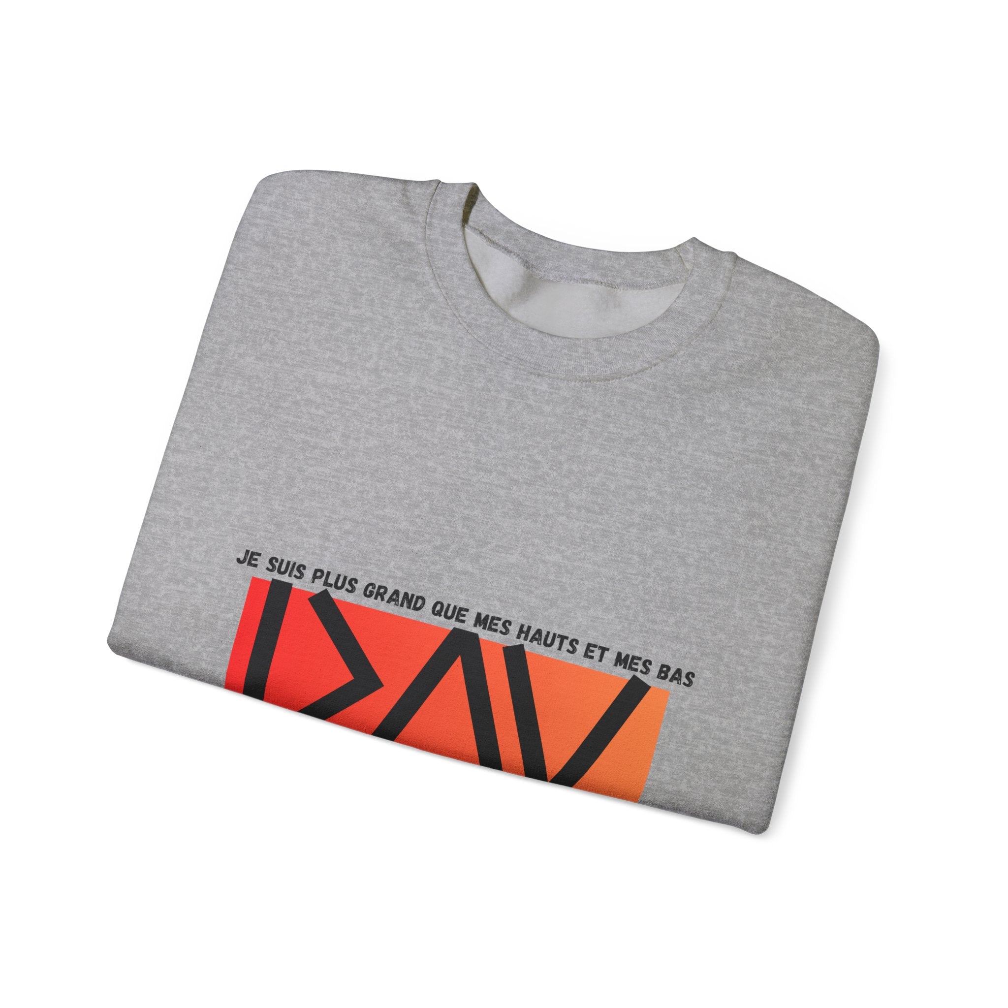 The Diabuddies Store Greater than (French/Orange) - Unisex Sweatshirt Greater than (French/Orange) - Unisex Sweatshirt: Rise above and wrap yourself in strength with the "Greater Than (French/Orange)" Unisex Sweatshirt! Sweatshirts $35.70