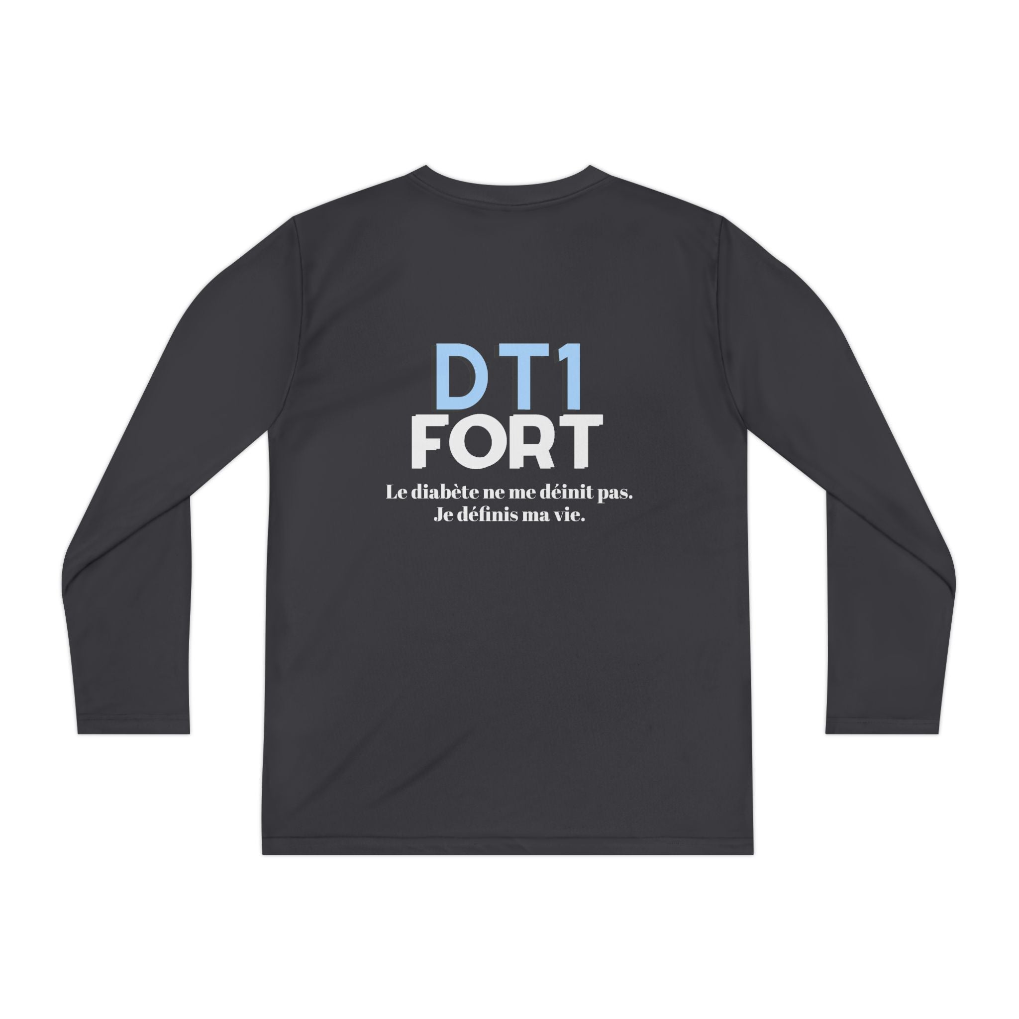 The Diabuddies Store T1D Strong (French) - Long-sleeved Youth Tee T1D Strong (French) - Long-sleeved Youth Tee is a soft, breathable and lets kids wear their resilience with pride. It's a simple yet powerful way to raise awareness for Type 1 Diabetes. Kid