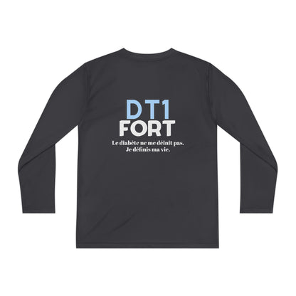 The Diabuddies Store T1D Strong (French) - Long-sleeved Youth Tee T1D Strong (French) - Long-sleeved Youth Tee is a soft, breathable and lets kids wear their resilience with pride. It's a simple yet powerful way to raise awareness for Type 1 Diabetes. Kid
