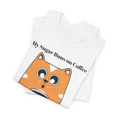 Sugar Runs on Coffee - Unisex Tee The Diabuddies Store T-Shirts $24.25