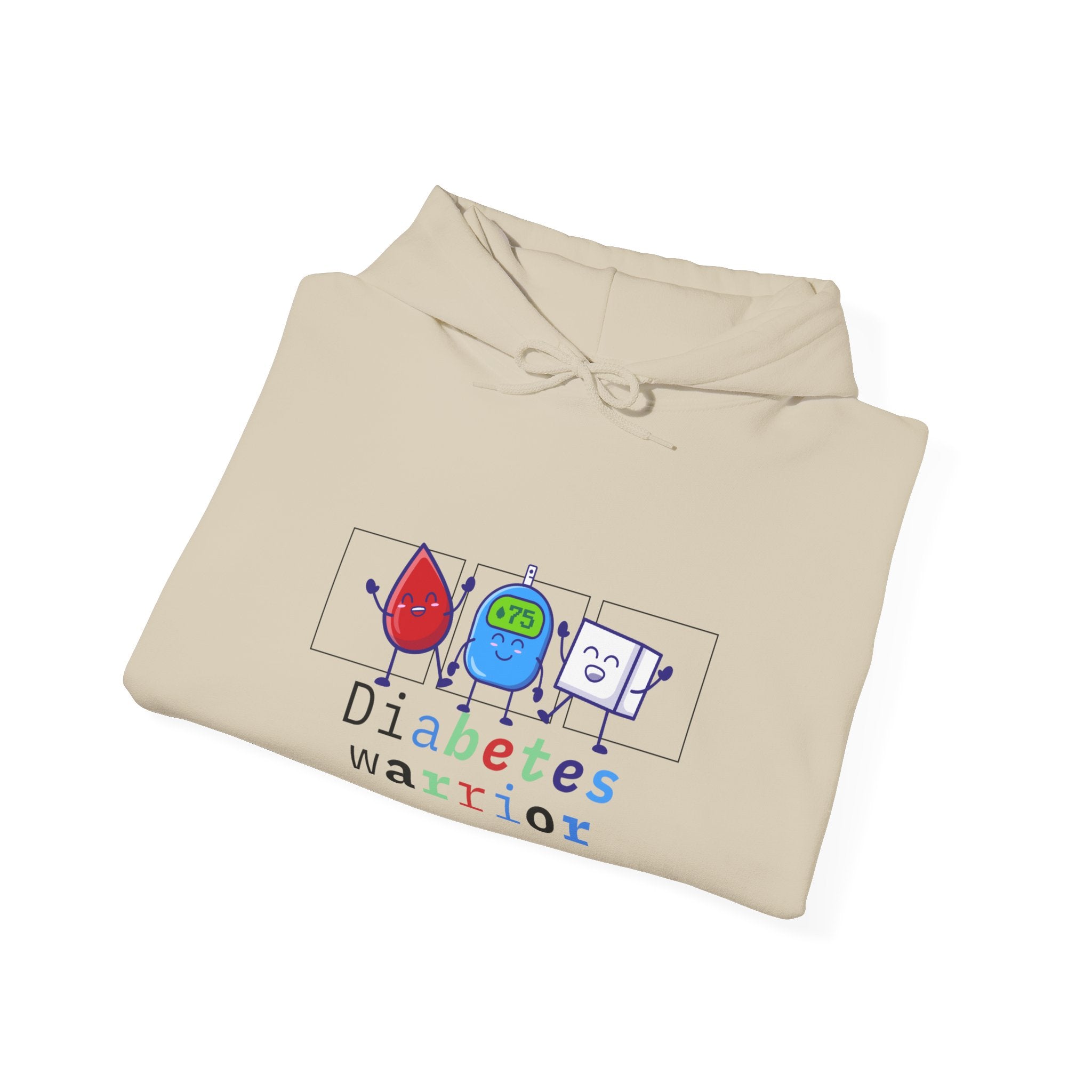 The Diabuddies Store Diabetes Warrior (w/Icons) - Unisex Hoodie Diabetes Warrior (w/Icons) - Unisex Hoodie: Unleash the hero within! This dynamic and cozy "Diabetes Warrior (w/Icons)" Unisex Hoodie celebrates the incredible strength and resilience of thos