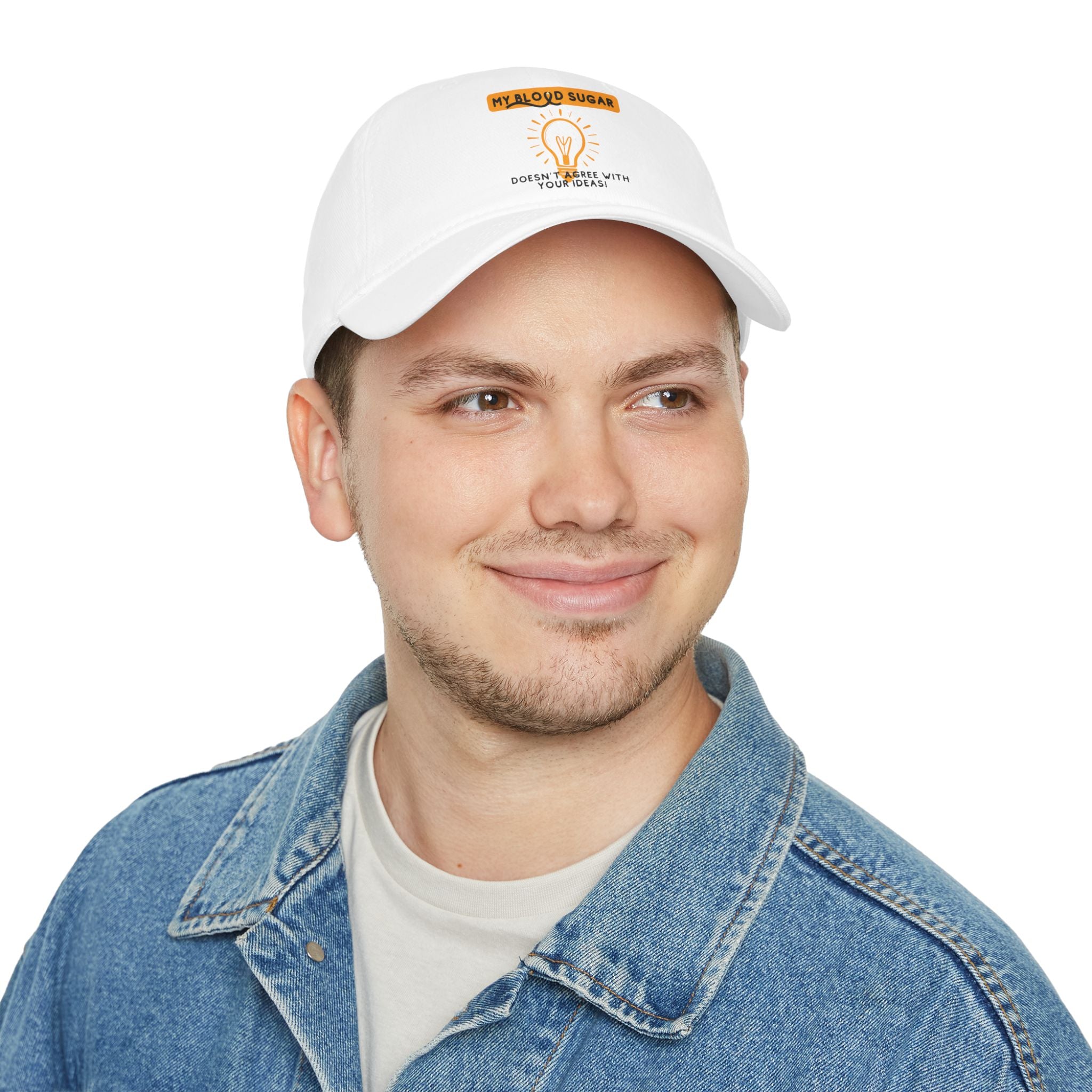 The Diabuddies Store My Blood Sugar says No! - Low Profile Baseball Cap My Blood Sugar says No! - Low Profile Baseball Cap: We've all been there. Sometimes, your blood sugar has other plans, and that's okay! The "My Blood Sugar Says No!" Low Profile Baseb