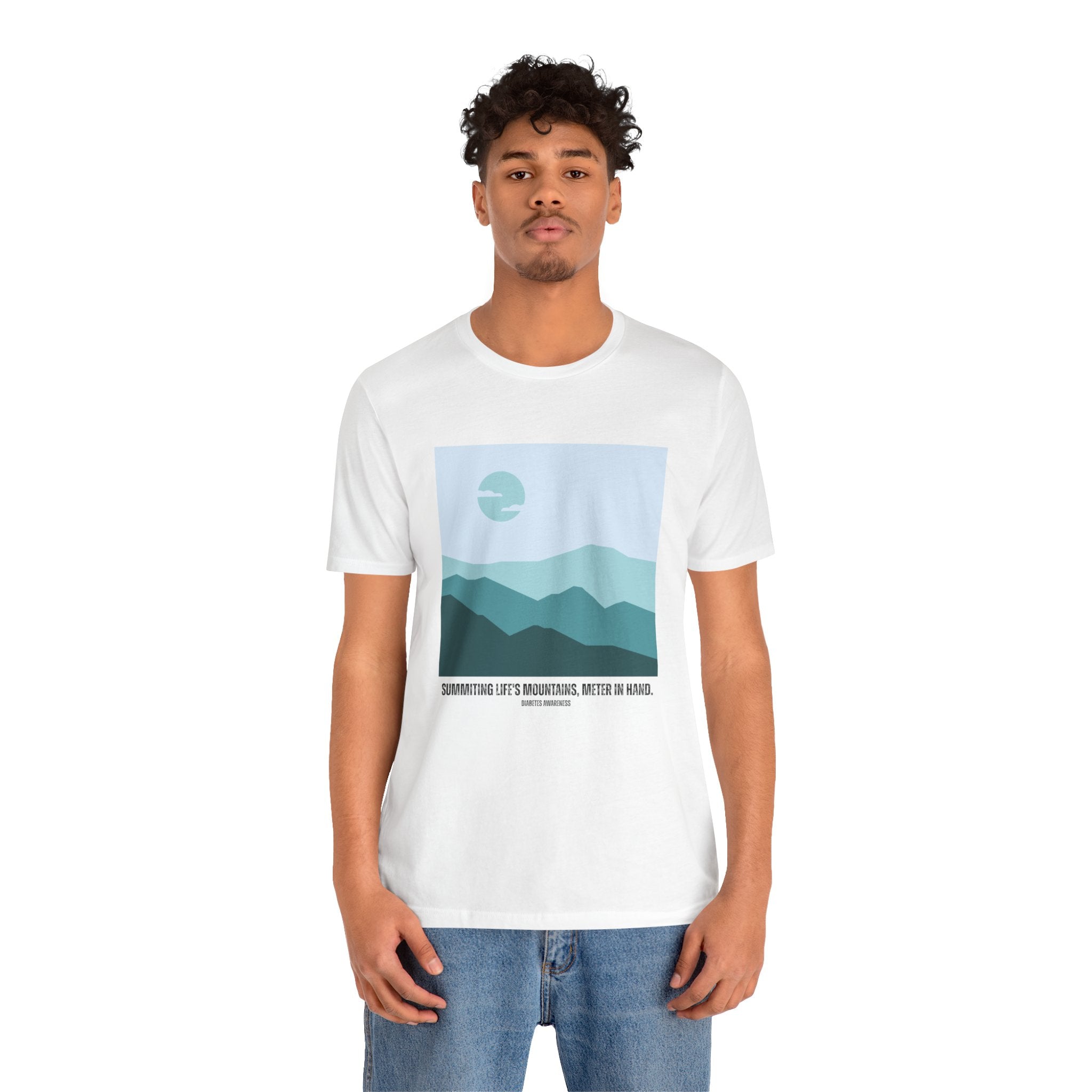 Summiting Life's Mountains, Meter in Hand - Unisex Tee The Diabuddies Store T-Shirts $22.50