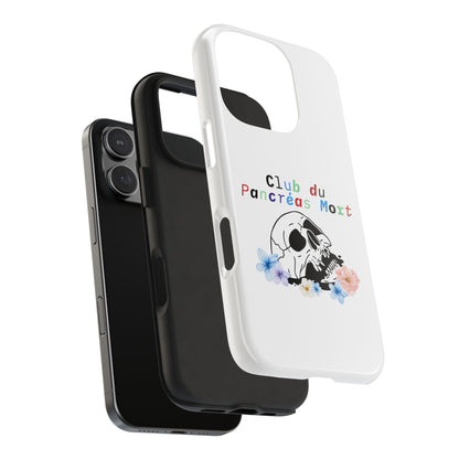 Skull & Flowers, Dead Pancreas Club (French) - Phone Cases The Diabuddies Store Mobile Phone Cases $18.23