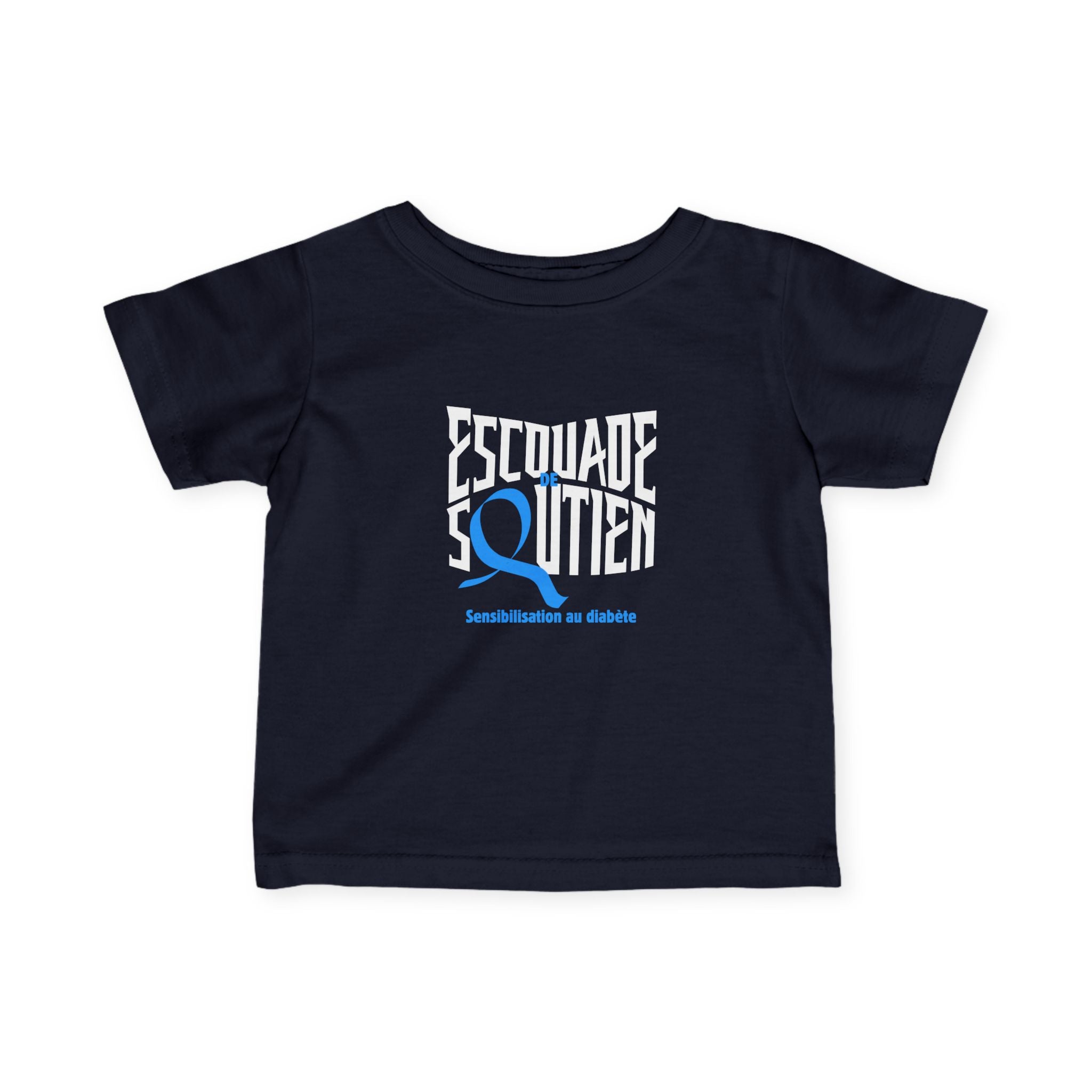 The Diabuddies Store Support Squad (French) - Infant Tee Support Squad (French) - Infant Tee: Show your love for the entire family with the "Support Squad" French Infant Tee! Whether they're supporting a sibling, a parent, or a friend, this tee is a heart
