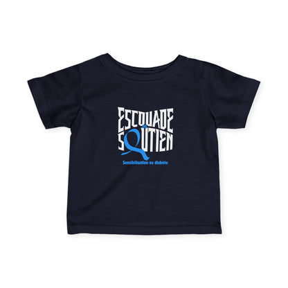 The Diabuddies Store Support Squad (French) - Infant Tee Support Squad (French) - Infant Tee: Show your love for the entire family with the "Support Squad" French Infant Tee! Whether they're supporting a sibling, a parent, or a friend, this tee is a heart