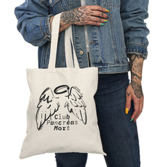 The Diabuddies Store Dead Pancreas Club, Angel Wings (French) - Tote Bags Dead Pancreas Club, Angel Wings (French) - Tote Bags: Carry your essentials with French elegance and a dash of wit. This durable canvas tote, playfully named "Dead Pancreas Club," f