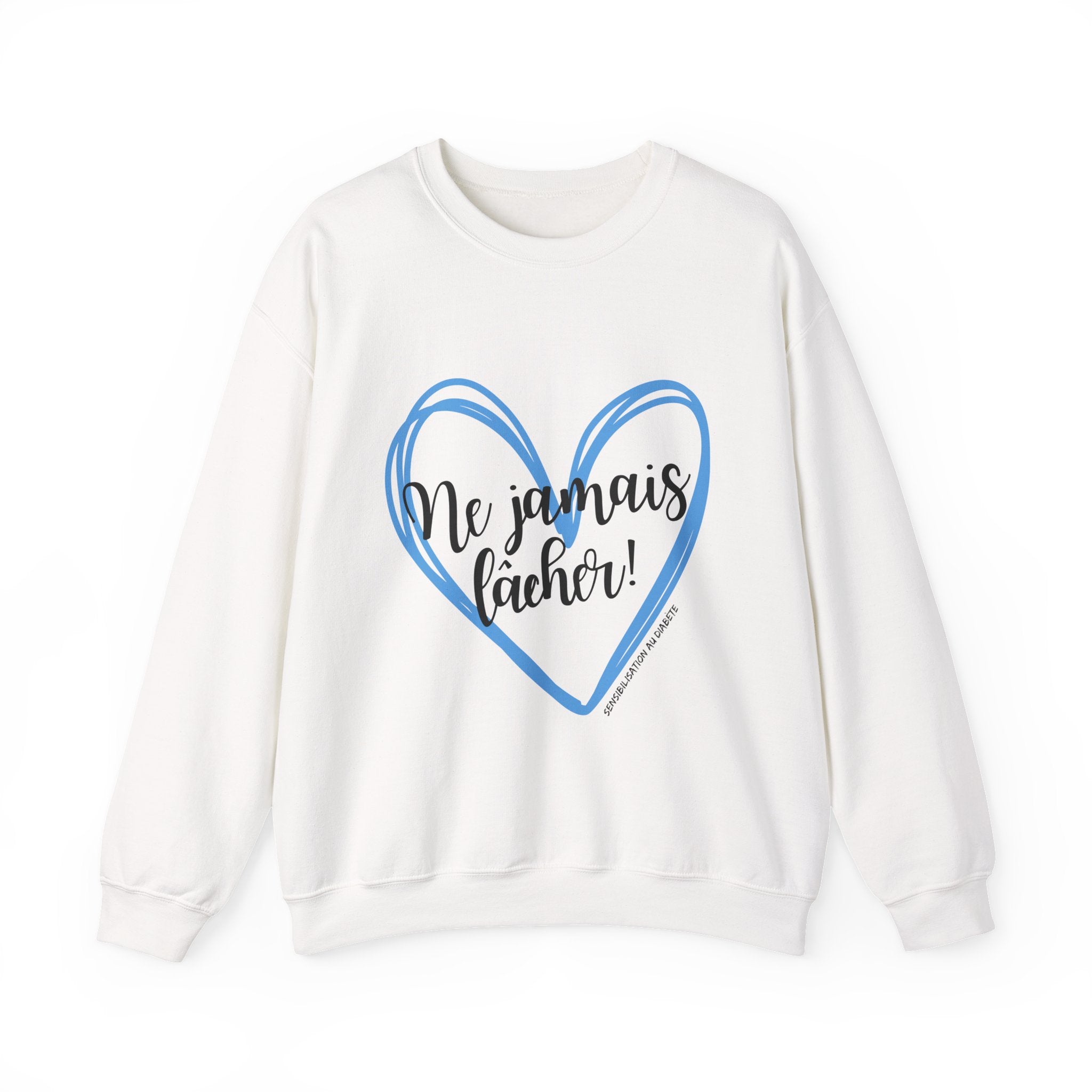 The Diabuddies Store Never Give Up French - Unisex Sweatshirt Never Give Up French - Unisex Sweatshirt: Help bring awareness to diabetes. some battles are fought within, and this sweatshirt is a testament to your strength. Sweatshirts Sweatshirt Casual Ou