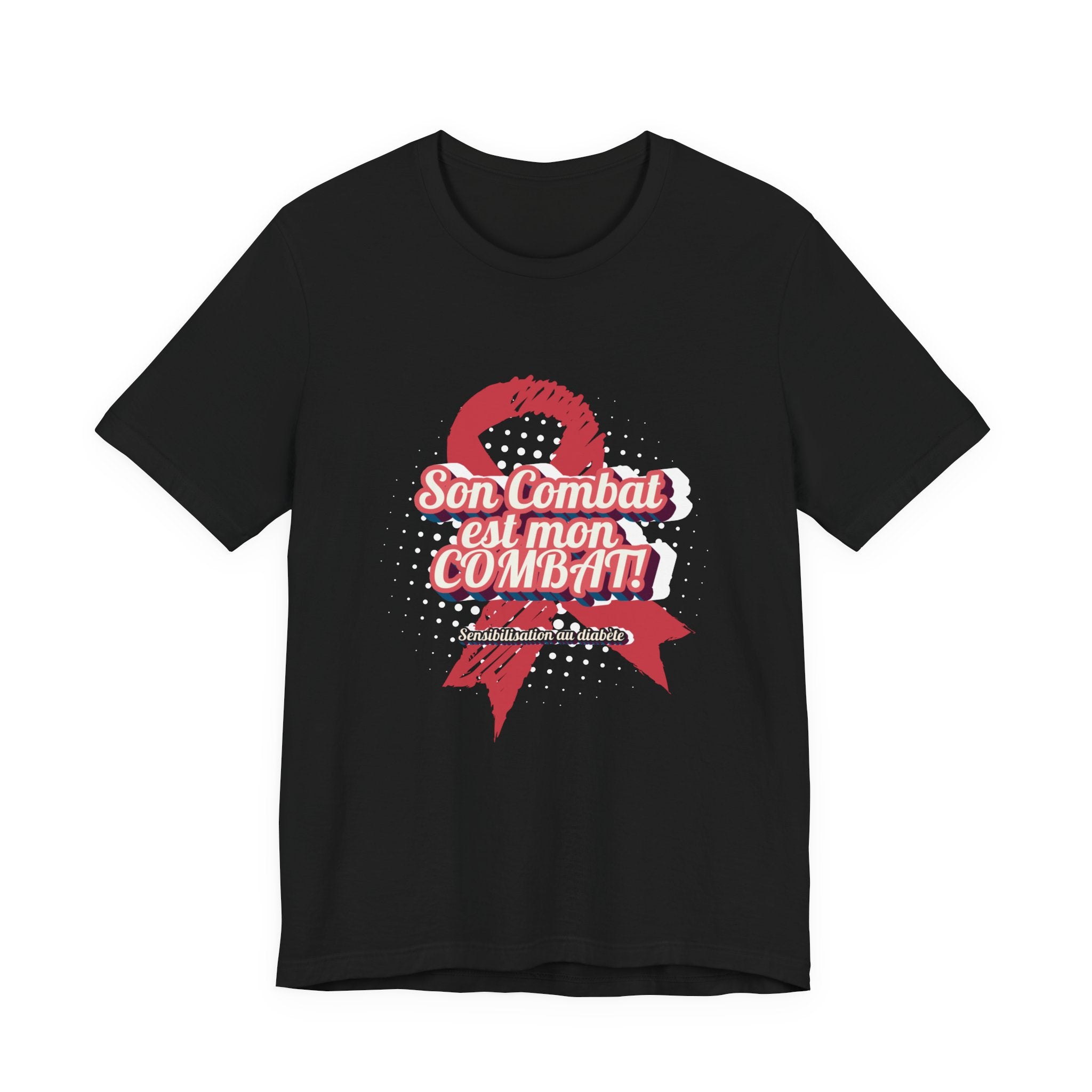 Her Fight is my Fight! (French in Pink) - Unisex Tee The Diabuddies Store T-Shirts $30.27
