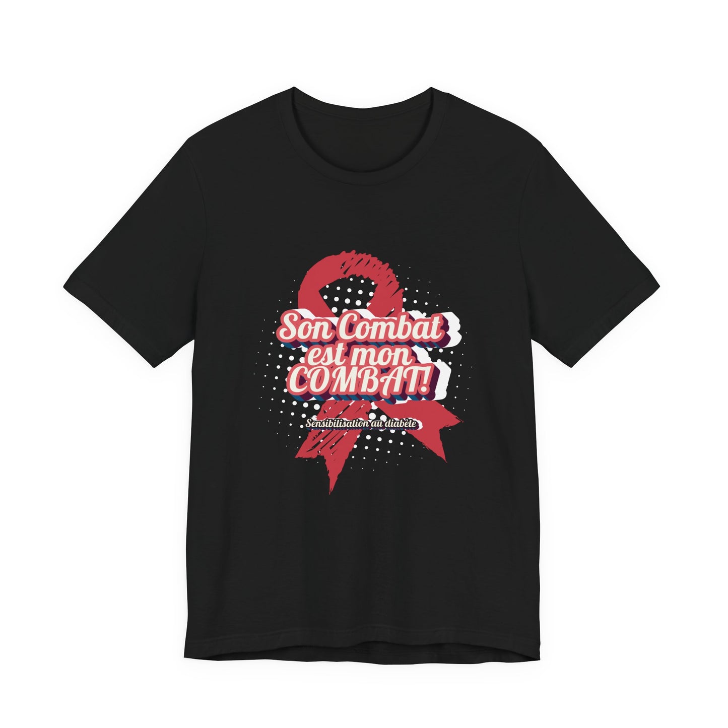 Her Fight is my Fight! (French in Pink) - Unisex Tee The Diabuddies Store T-Shirts $30.27
