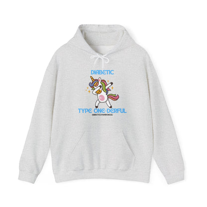 The Diabuddies Store Type One-derful - Unisex Hoodie Type One-derful - Unisex Hoodie: Uniquely Strong, Absolutely Wonderful. Embrace your journey with pride! Our "Type One-derful" tee is a joyful and empowering tribute to everyone living with Type 1 diabe