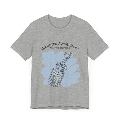 The Diabuddies Store Diabetes: All Type Matters - Unisex Tee Diabetes: All Type Matters - Unisex Tee: A powerful statement! This tee declares "All Type Matters," promoting unity and awareness for every person living with diabetes. T-Shirts $24.73