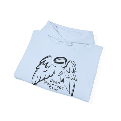 The Diabuddies Store Dead Pancreas Club (Angel Wings) - Unisex Hoodie Dead Pancreas Club (Angel Wings) - Unisex Hoodie: Join the club and wrap yourself in cozy defiance! This warm and uniquely designed hoodie offers a raw, honest, and darkly humorous take