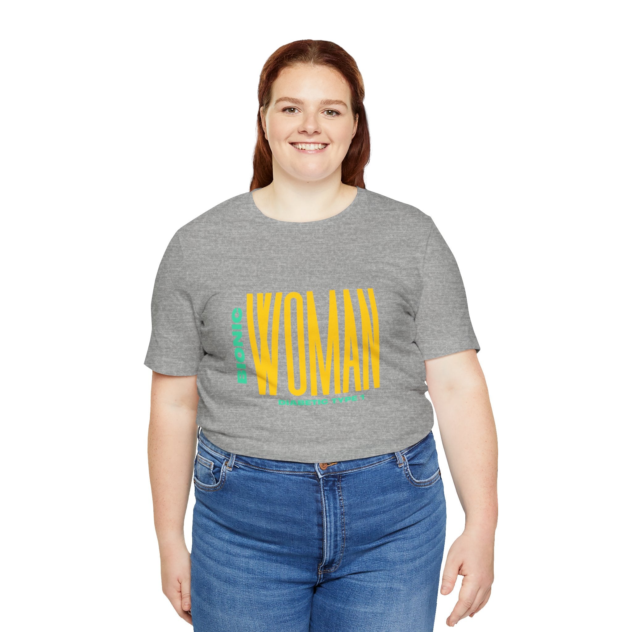 The Diabuddies Store Bionic Woman (Diabetes) - Unisex Tee Bionic Woman (Diabetes) - Unisex Tee: Unleash your inner Bionic strength! This Unisex Tee is a powerful statement of resilience, strength, and modern-day heroism for anyone living with Type 1 Diabe
