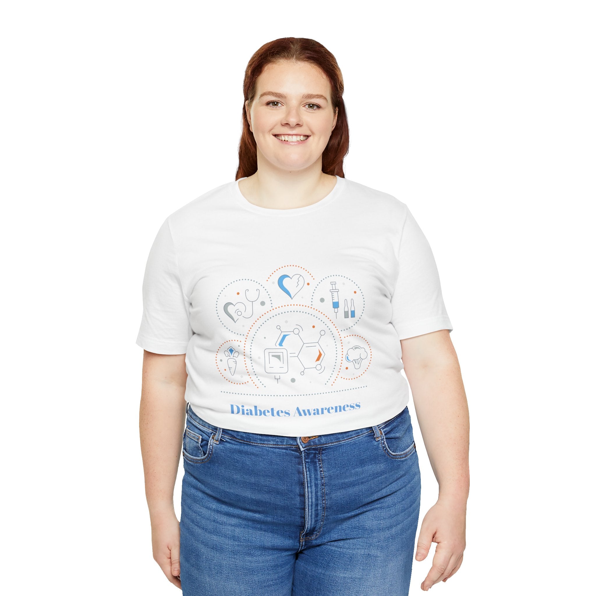 Diabetes Awareness Hexagones - Unisex Tee The Diabuddies Store T-Shirts $24.25