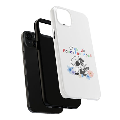 Skull & Flowers, Dead Pancreas Club (French) - Phone Cases The Diabuddies Store Mobile Phone Cases $18.23