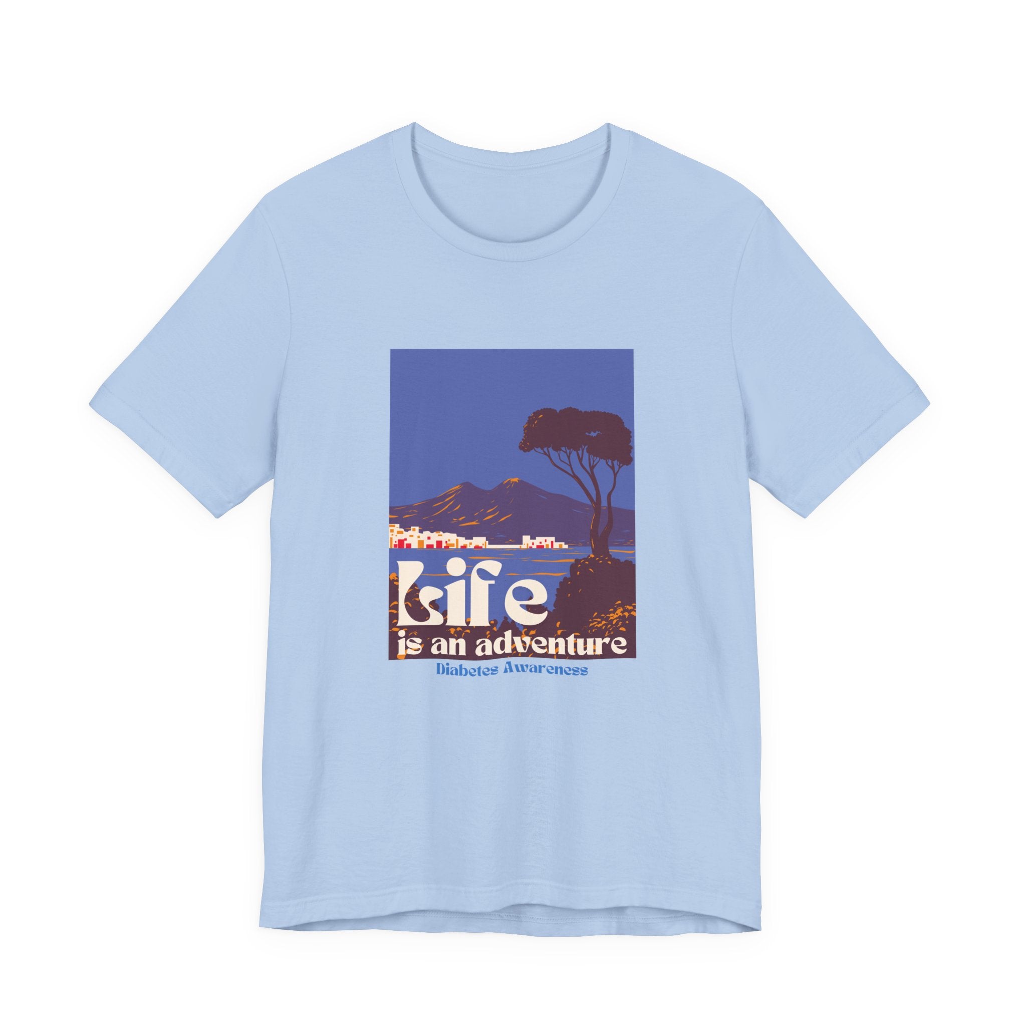 The Diabuddies Store Life is an Adventure, Ocean View - Unisex Tee Life is an Adventure, Ocean View - Unisex Tee: Embrace the call of the wild with our "Life is an adventure" Unisex Tee. This shirt is for anyone who finds their soul in the great outdoors,