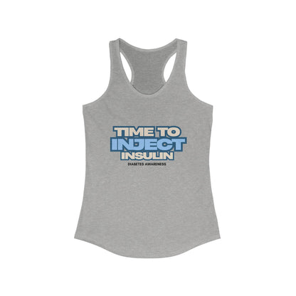 Time to Inject Insulin - Racerback Tank The Diabuddies Store Tank Tops $19.96