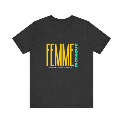 The Diabuddies Store Bionic Woman (French) - Unisex Tee Bionic Woman (French) - Unisex Tee: Unleash your inner Bionic strength! This Unisex Tee is a powerful statement of resilience, strength, and modern-day heroism for anyone living with Type 1 Diabetes.