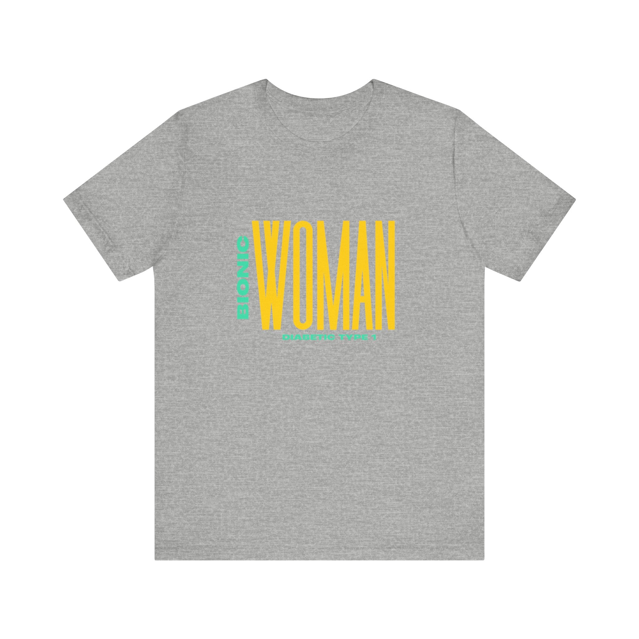 The Diabuddies Store Bionic Woman (Diabetes) - Unisex Tee Bionic Woman (Diabetes) - Unisex Tee: Unleash your inner Bionic strength! This Unisex Tee is a powerful statement of resilience, strength, and modern-day heroism for anyone living with Type 1 Diabe