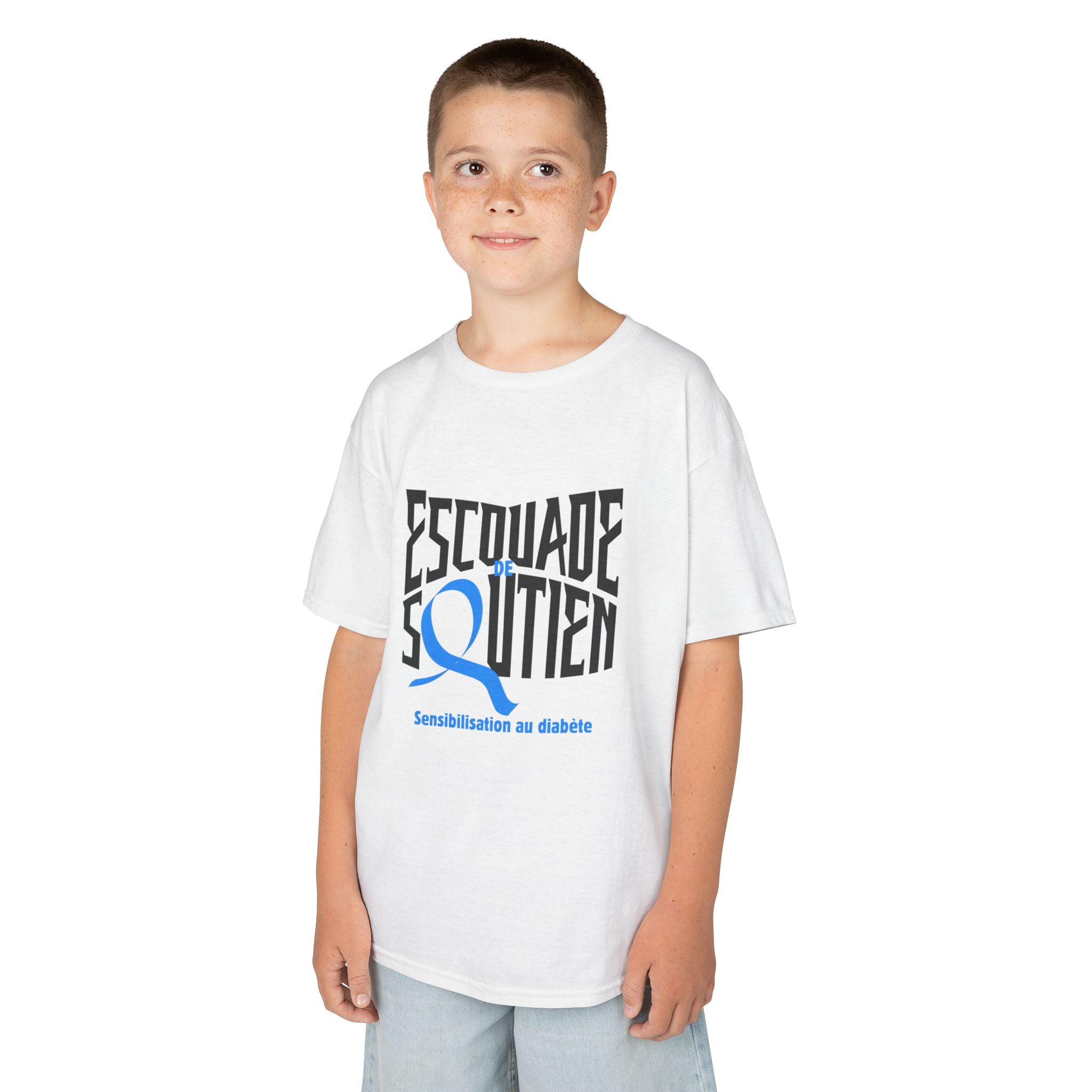 The Diabuddies Store Diabetes Support Squad (French) - Kids Tee Diabetes Support Squad (French) - Kids Tee: Unite against diabetes with the Diabetes Support Squad Kids' French Tee! This super-soft t-shirt is perfect for little heroes showing their support